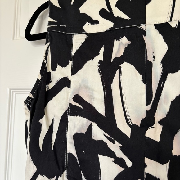 SoCa St. John Black White Patterned Dress Size Small FLAW - Picture 13 of 14